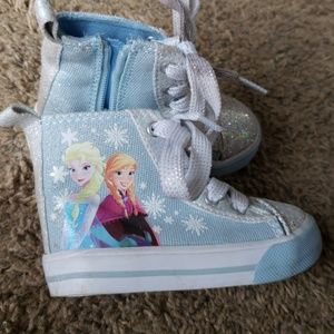 Toddler girls high top frozen shoes